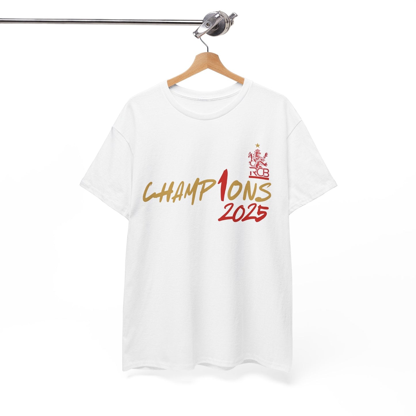 IPL RCB Champion T-Shirt, Black, White, Soft Cotton, Cricket Fan Jersey, Indian Premier League Houseofmagnetic