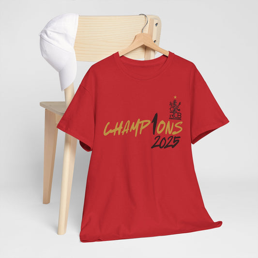 IPL RCB Champion T-Shirt, Red, Soft Cotton, Cricket Fan Jersey, Indian Premier League Houseofmagnetic