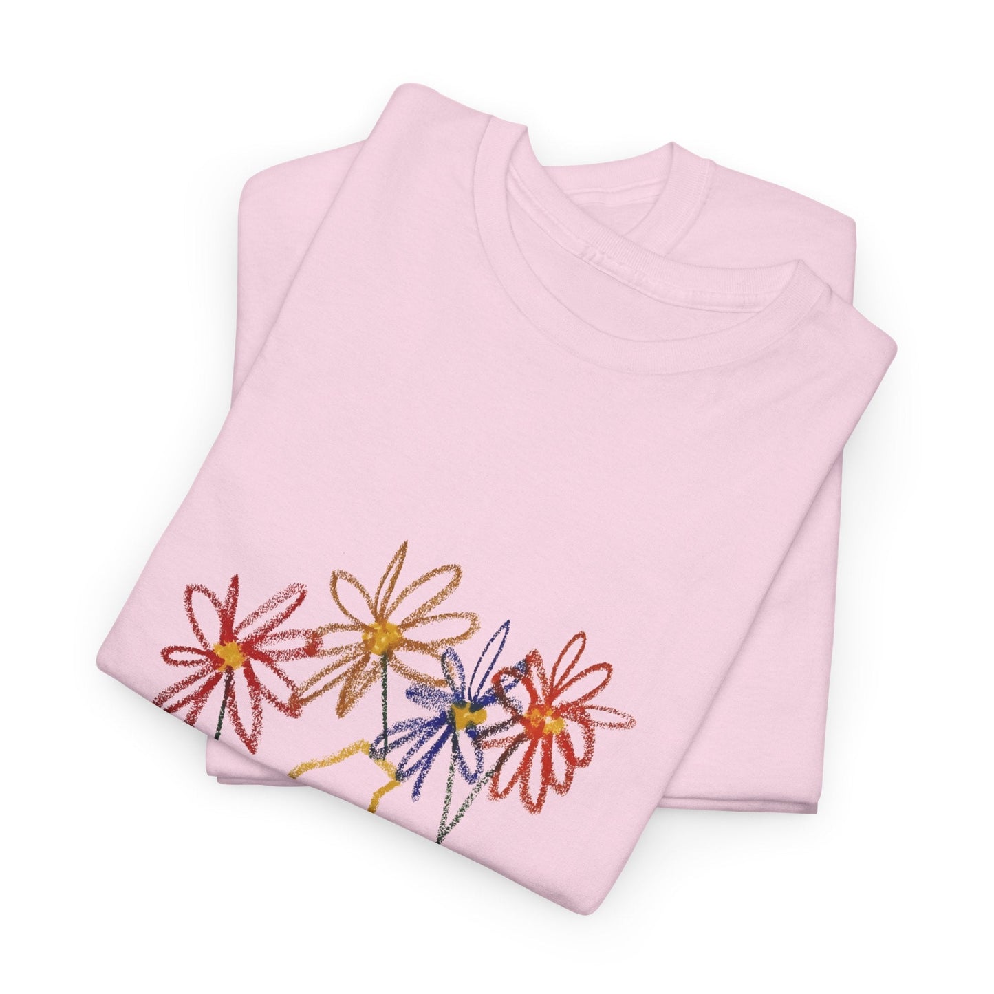 Color Bloom Bottles T-Shirt – Designed by 9-Year-Old Mithu | Kids Art Floral Tee by House of Magnetic HOUSE OF MAGNETIC