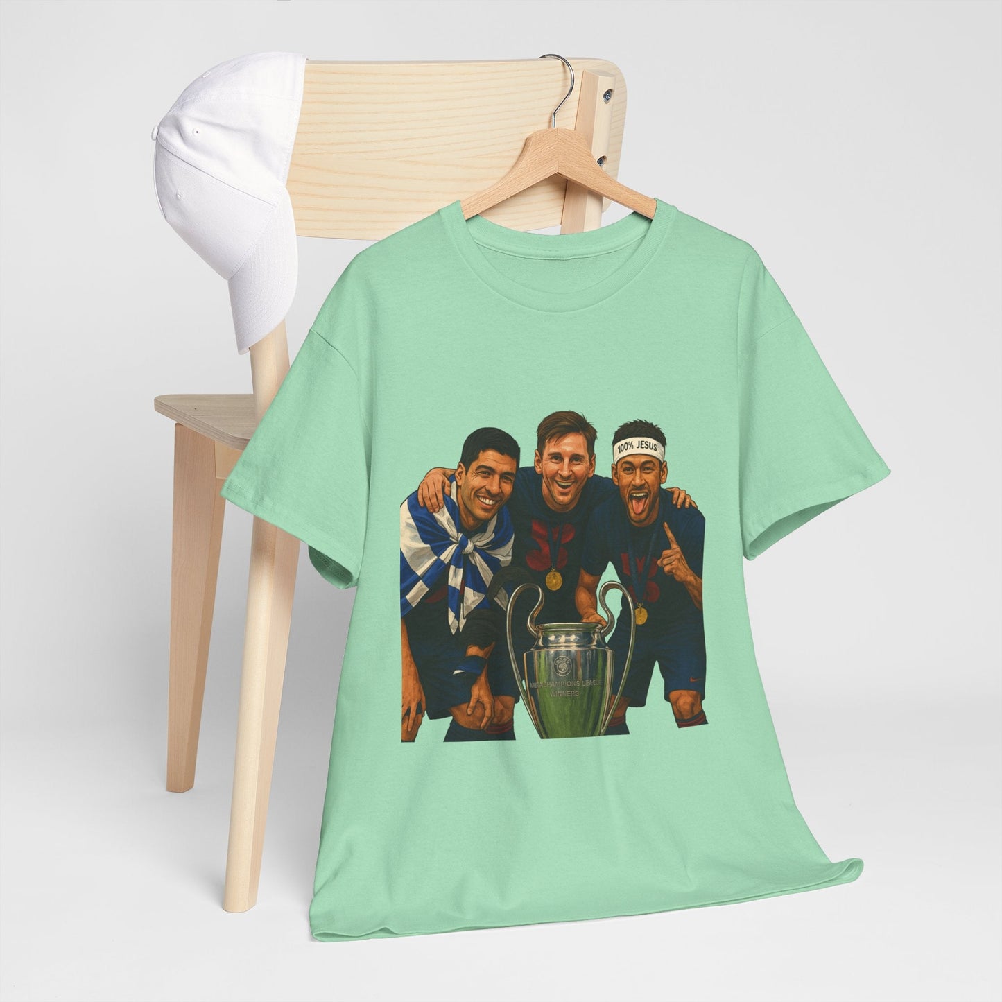 Legendary Trio Champions T-Shirt – UEFA Cup Celebration Tee | House of Magnetic HOUSE OF MAGNETIC
