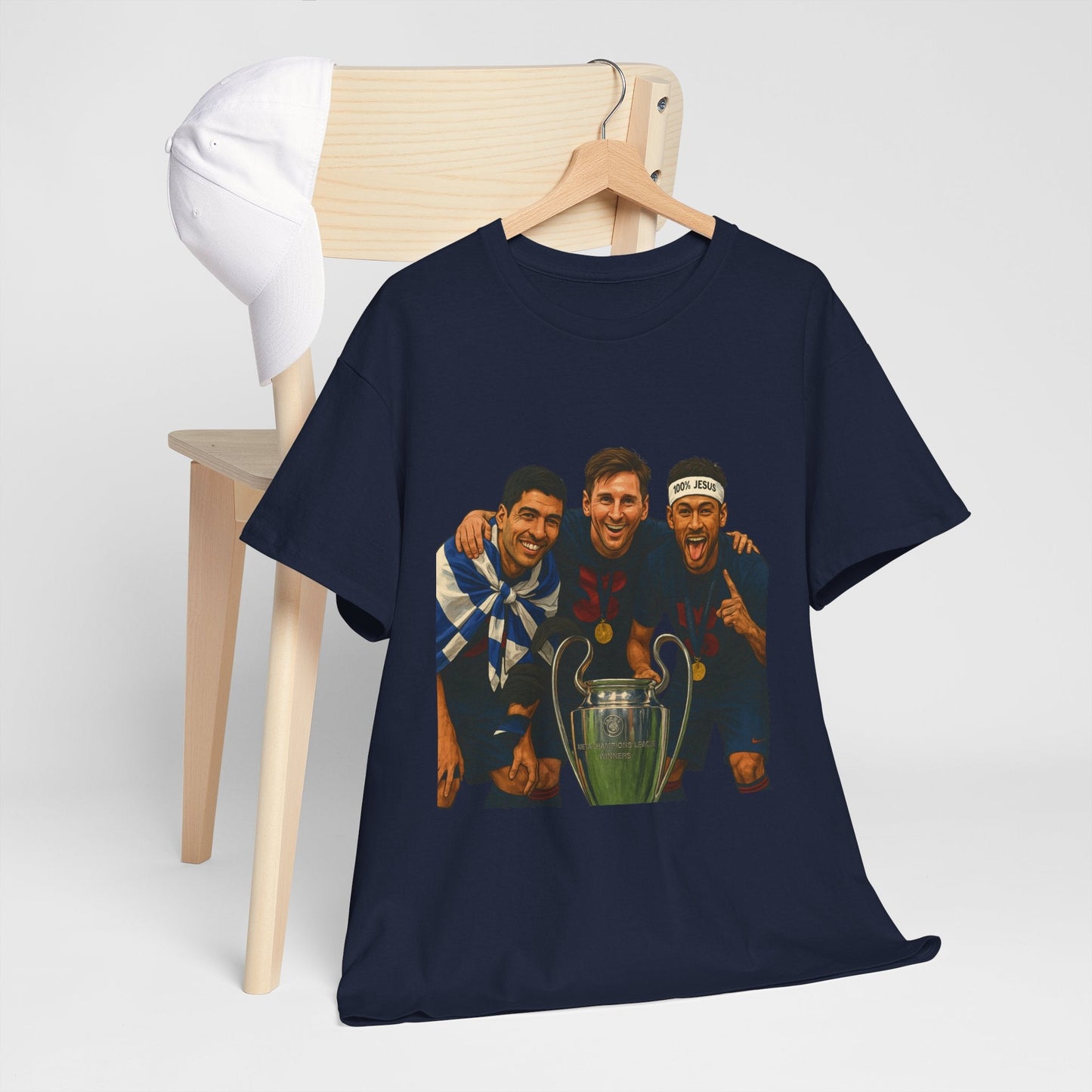 Legendary Trio Champions T-Shirt – UEFA Cup Celebration Tee | House of Magnetic HOUSE OF MAGNETIC