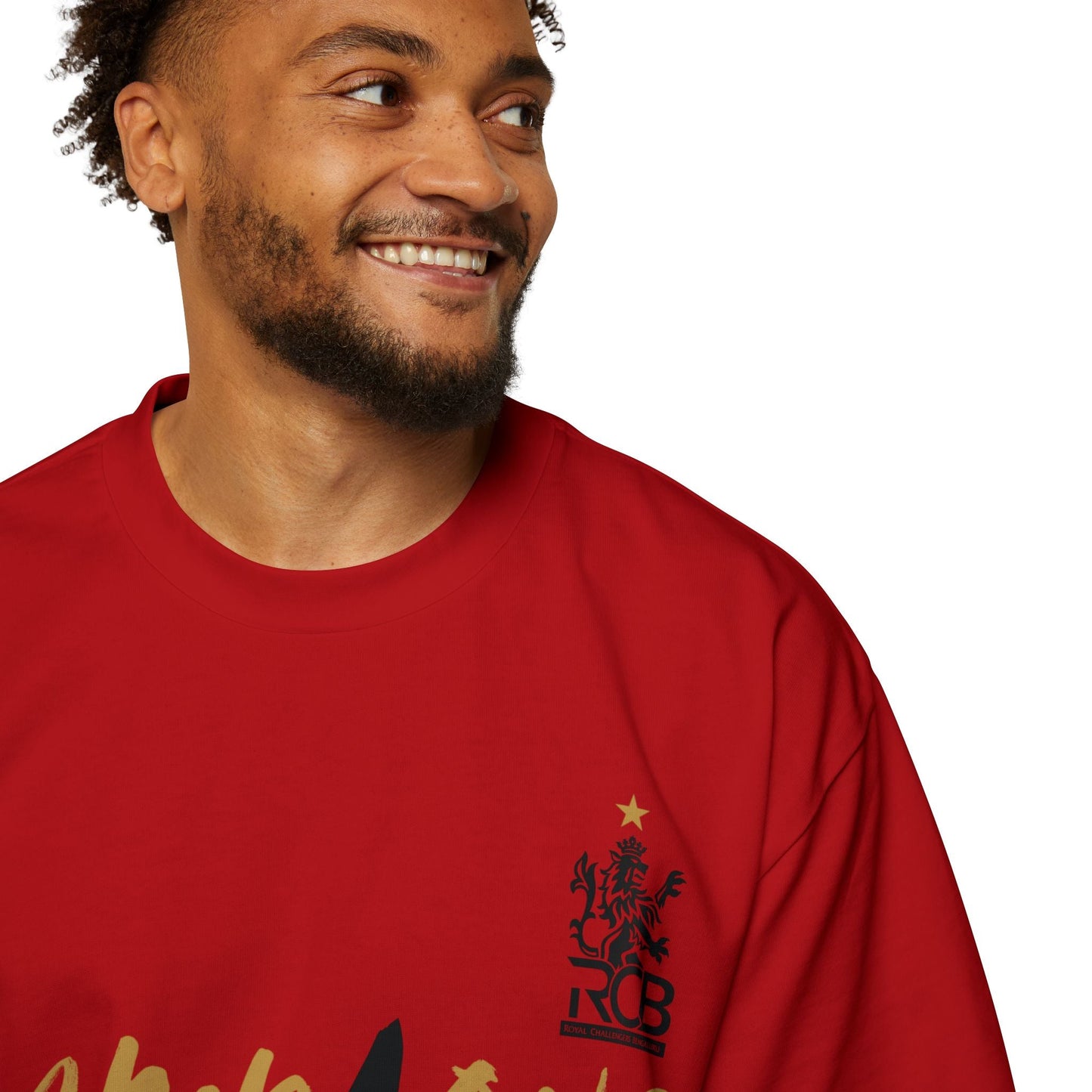 RCB Champions 2025 Oversized T-Shirt – Red, White & Black | Unisex S-XXL | Official IPL Fanwear Houseofmagnetic
