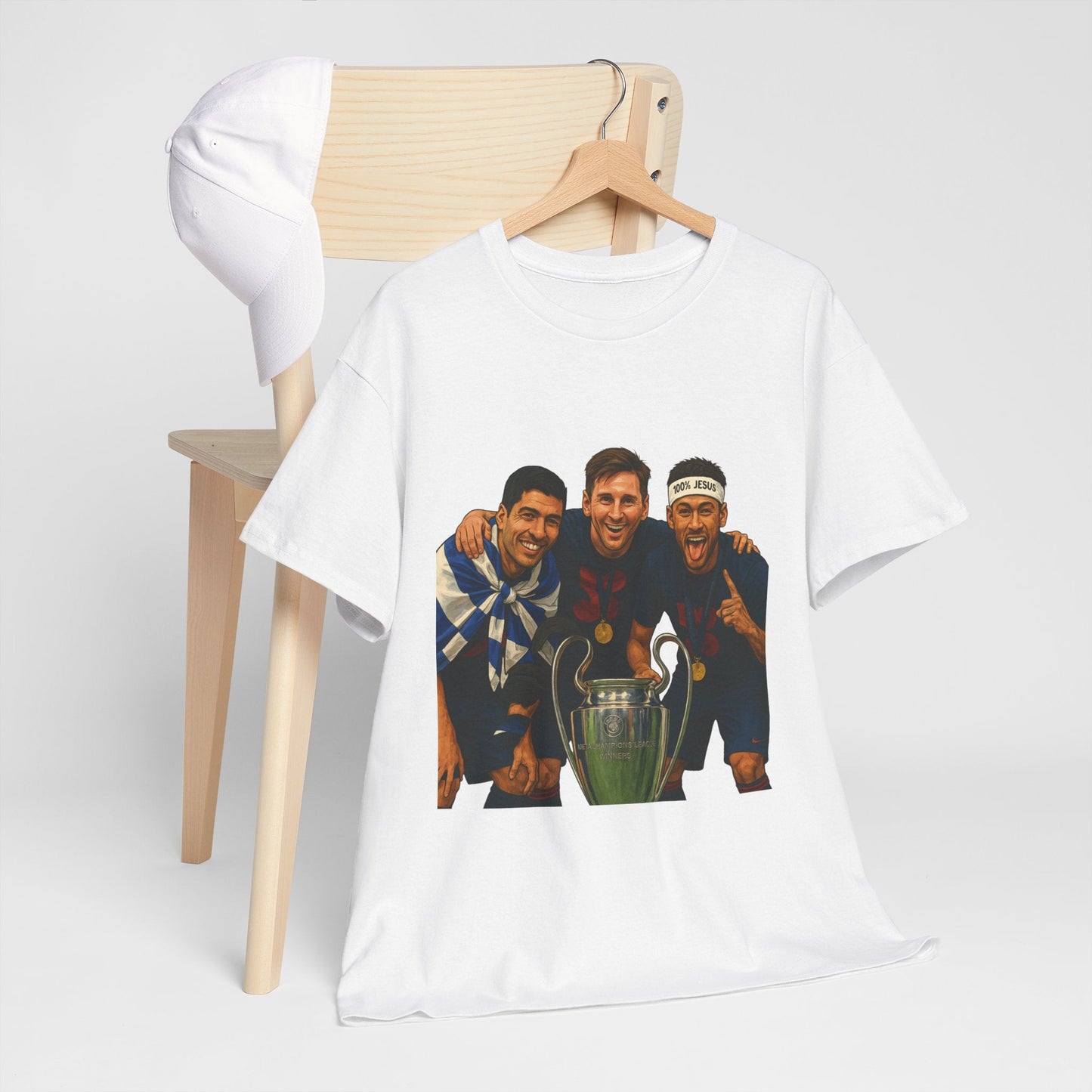 Legendary Trio Champions T-Shirt – UEFA Cup Celebration Tee | House of Magnetic HOUSE OF MAGNETIC