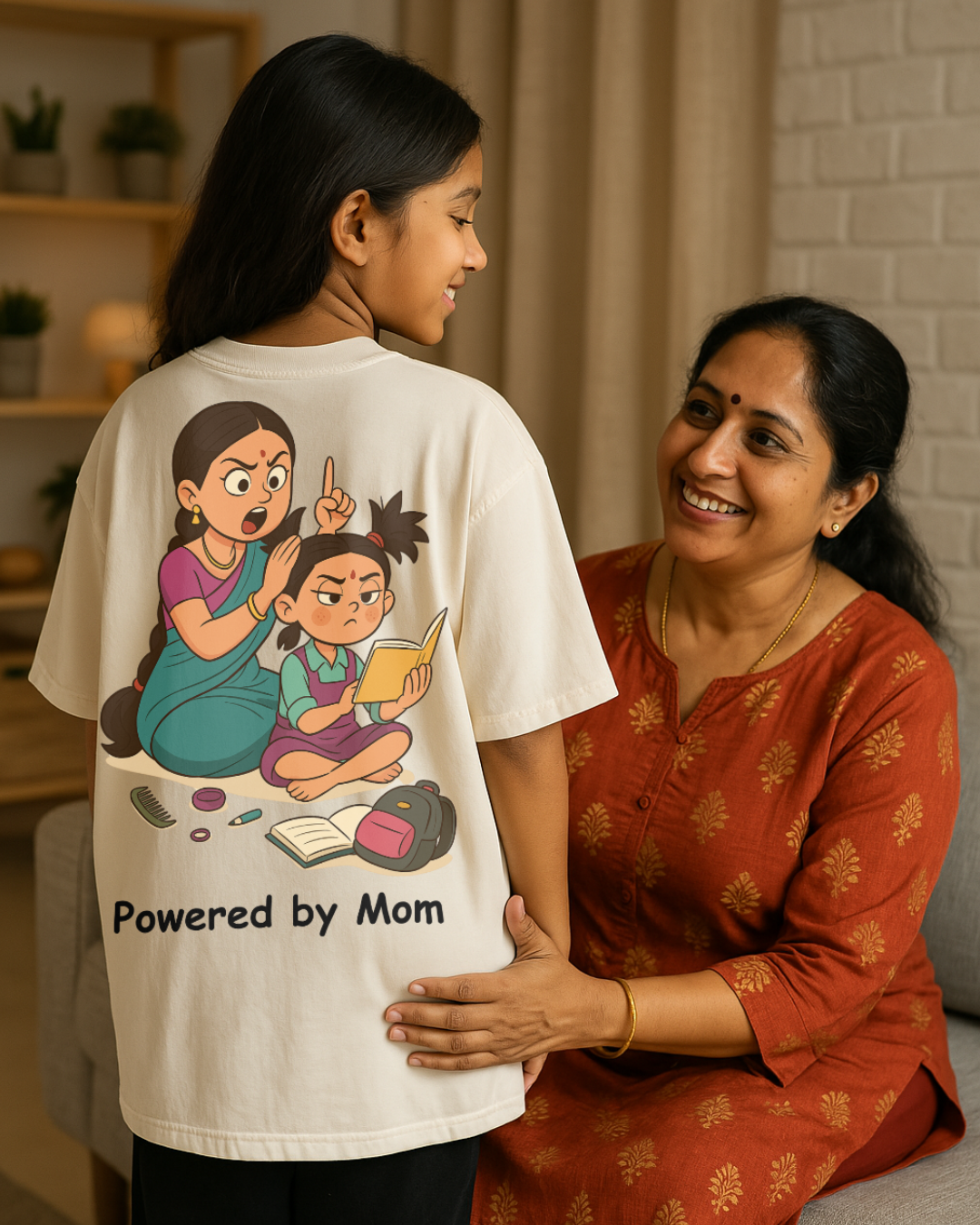Still That Kid – “Powered by Mom” Oversized Unisex T-Shirt HOUSE OF MAGNETIC
