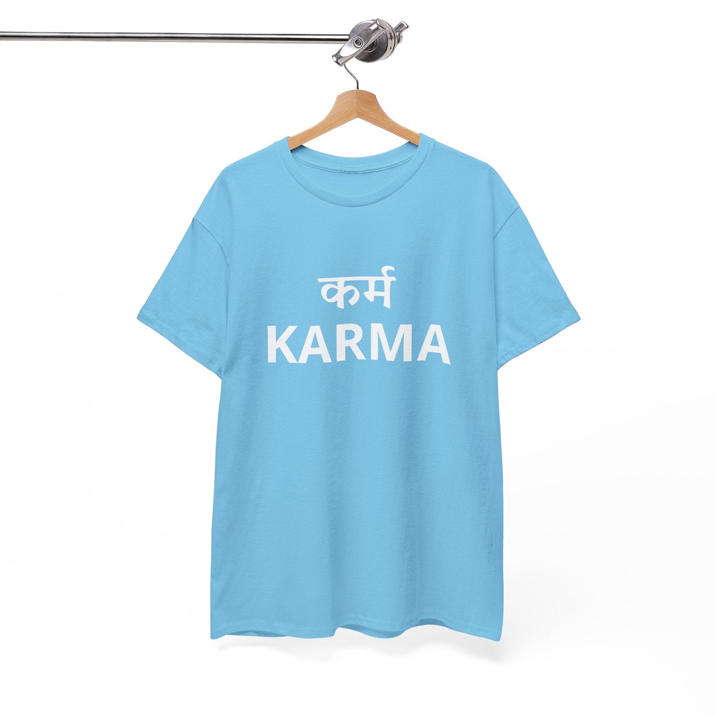 KARMA Bold Red Graphic T-Shirt – Sanskrit Typography Tee | House of Magnetic HOUSE OF MAGNETIC