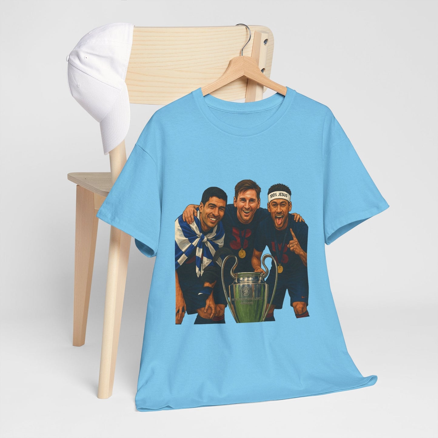 Legendary Trio Champions T-Shirt – UEFA Cup Celebration Tee | House of Magnetic HOUSE OF MAGNETIC