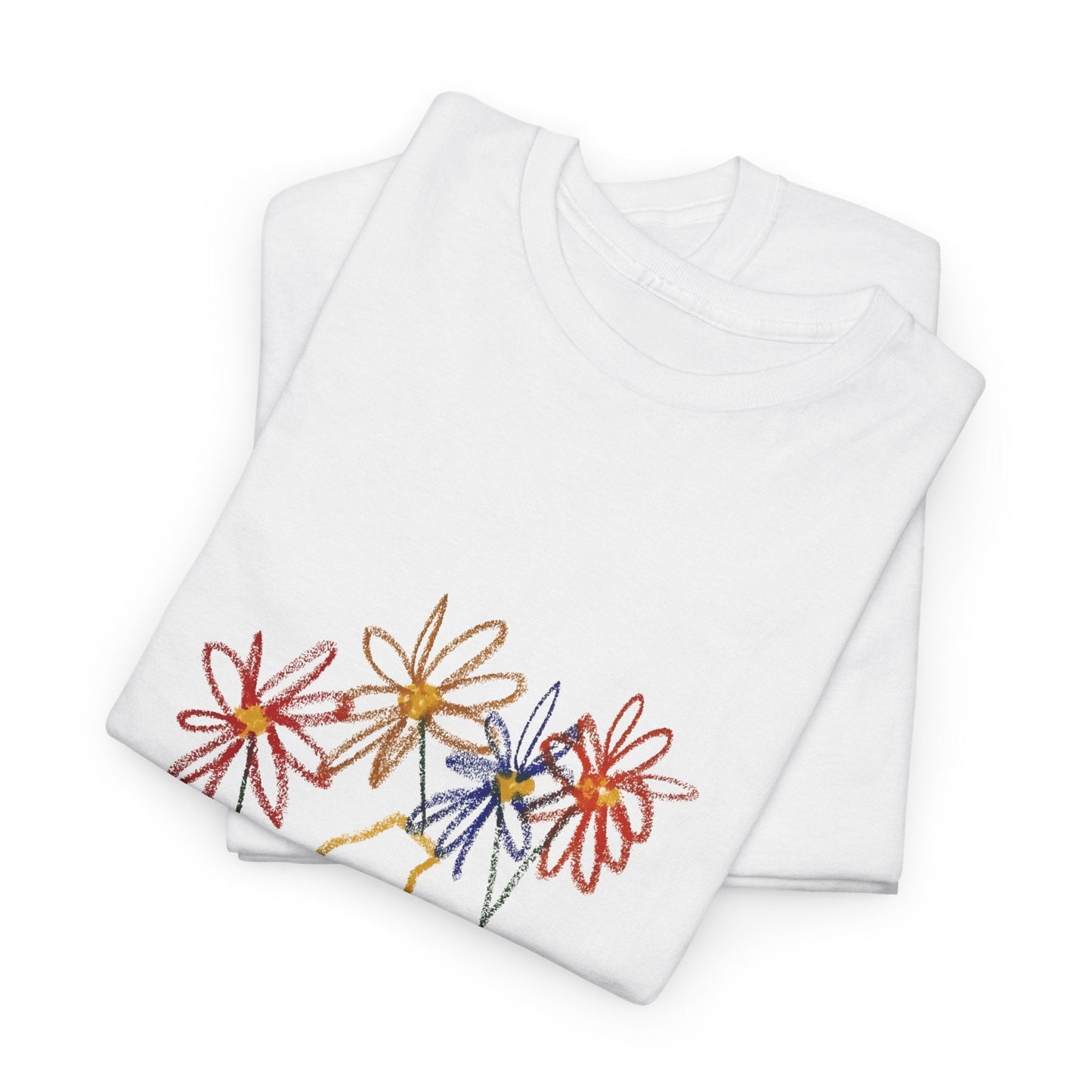 Color Bloom Bottles T-Shirt – Designed by 9-Year-Old Mithu | Kids Art Floral Tee by House of Magnetic HOUSE OF MAGNETIC
