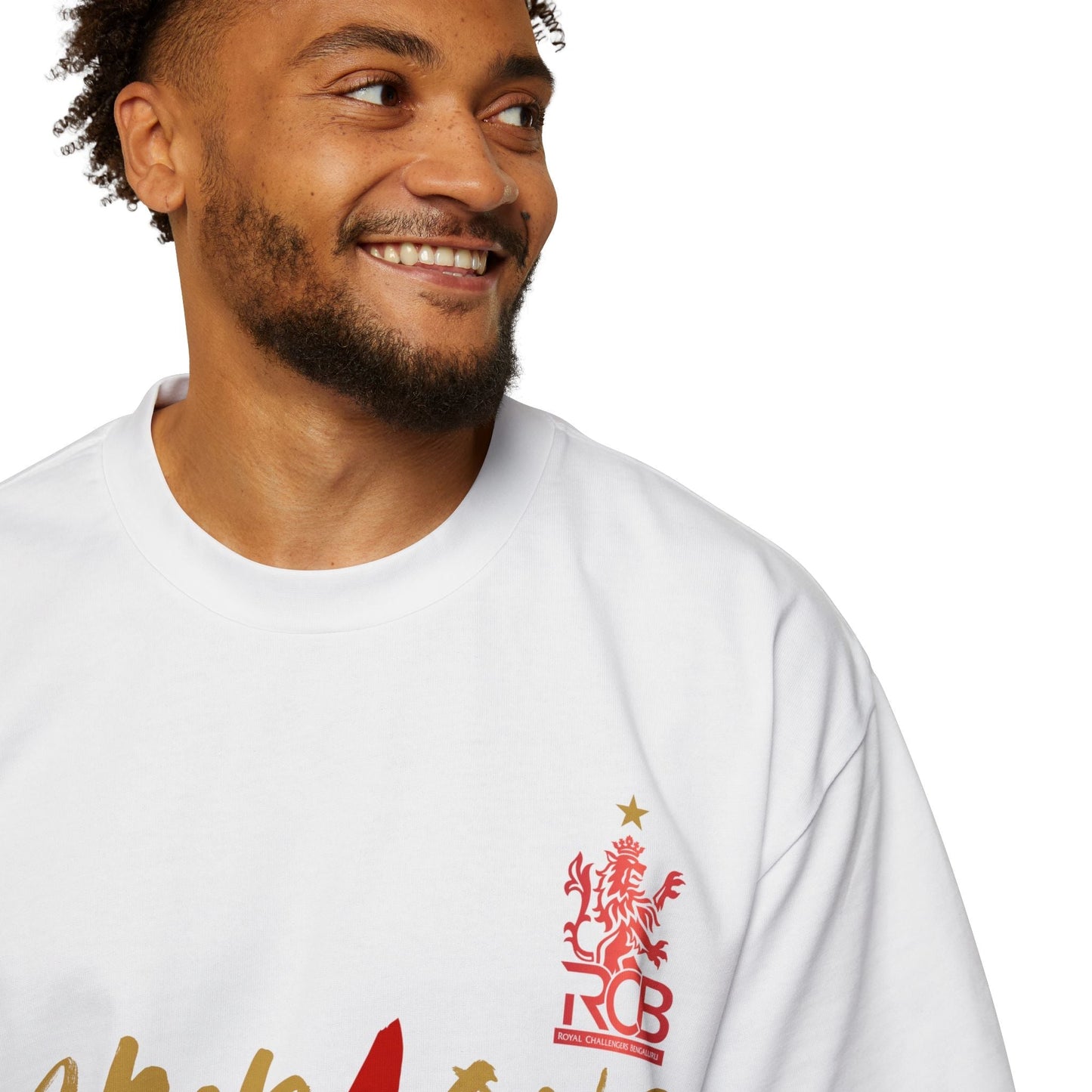 RCB Champions 2025 Oversized T-Shirt – Red, White & Black | Unisex S-XXL | Official IPL Fanwear Houseofmagnetic