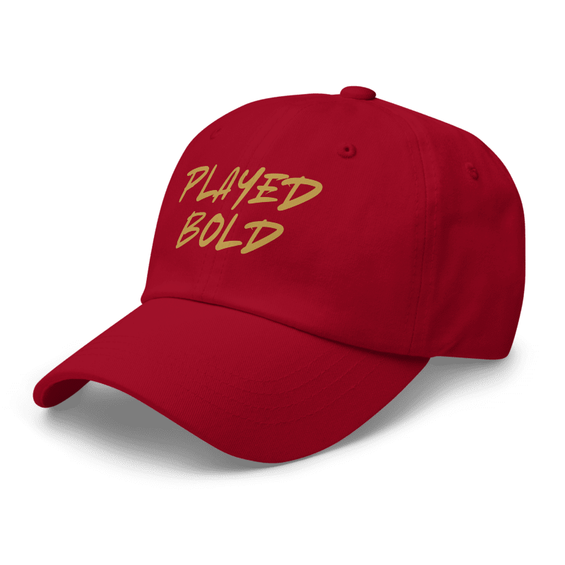 Played Bold RCB Cap – IPL 2025 Inspired | Cricket Fan Cap | Unisex Adjustable | House of Magnetic HOUSE OF MAGNETIC