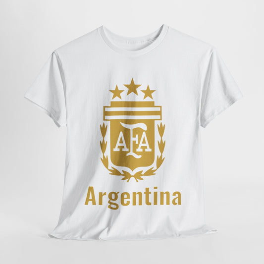 Argentina AFA T-Shirt – Gold Crest DTF Print | Premium Cotton Unisex Fan Tee | House of Magnetic (S–5XL) HOUSE OF MAGNETIC