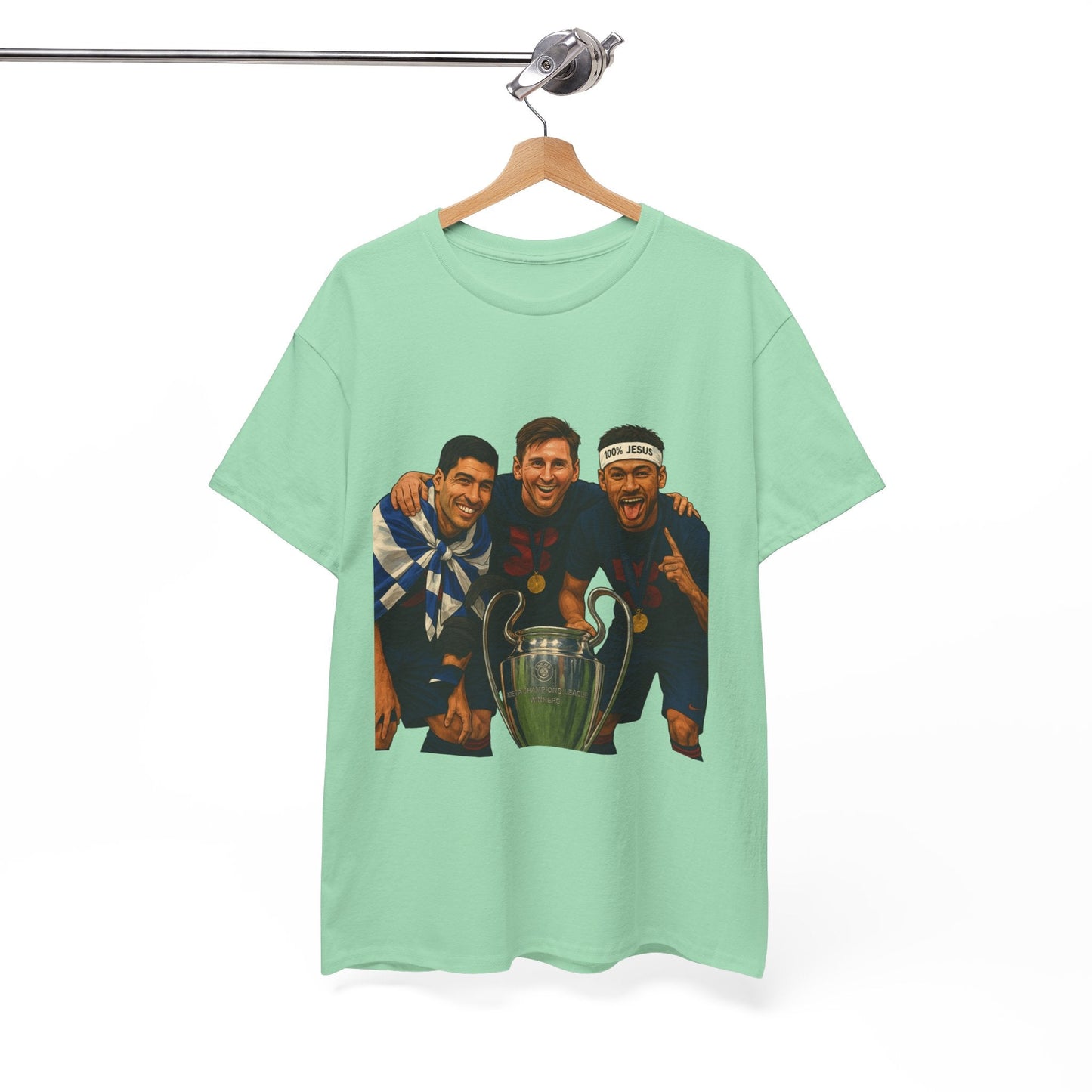 Legendary Trio Champions T-Shirt – UEFA Cup Celebration Tee | House of Magnetic HOUSE OF MAGNETIC