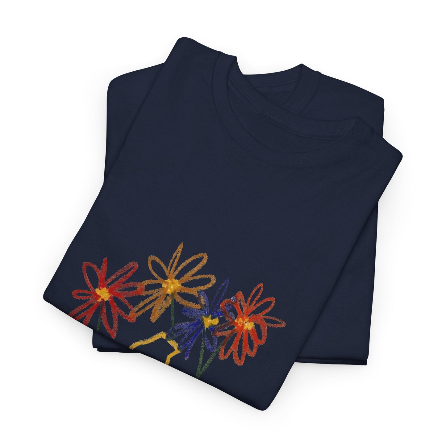 Color Bloom Bottles T-Shirt – Designed by 9-Year-Old Mithu | Kids Art Floral Tee by House of Magnetic HOUSE OF MAGNETIC
