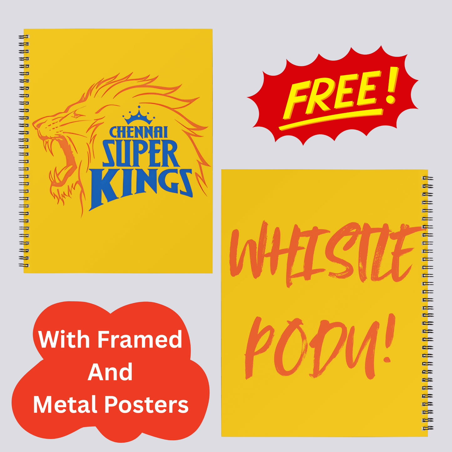Chennai Super Kings (CSK) Poster - Whistle Podu Houseofmagnetic