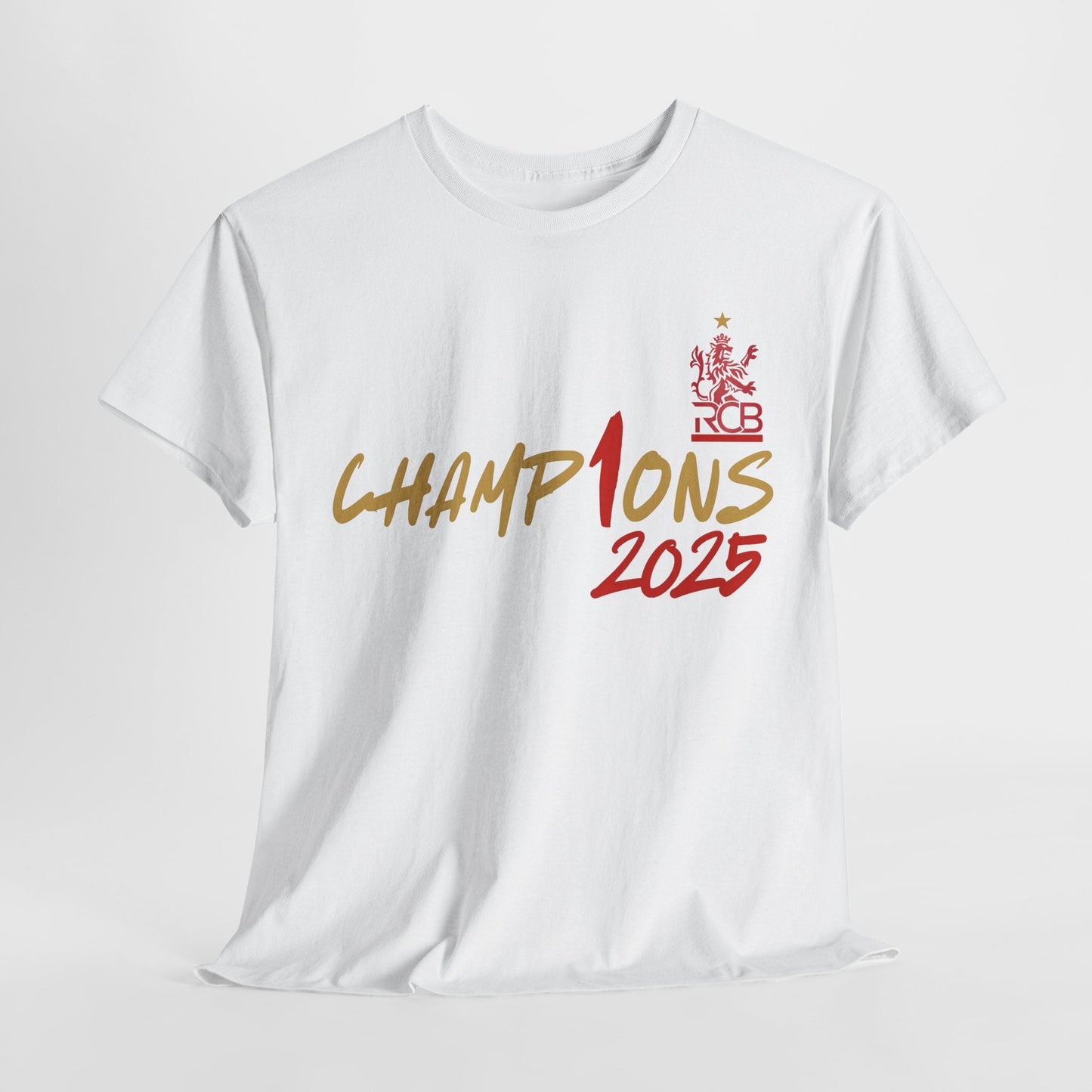 IPL RCB Champion T-Shirt, Black, White, Soft Cotton, Cricket Fan Jersey, Indian Premier League Houseofmagnetic