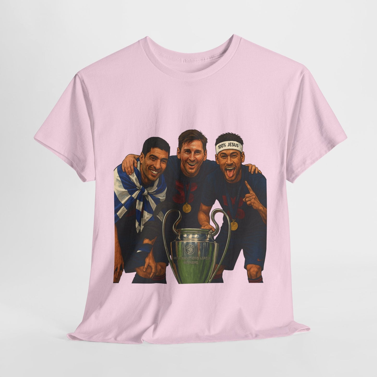 Legendary Trio Champions T-Shirt – UEFA Cup Celebration Tee | House of Magnetic HOUSE OF MAGNETIC