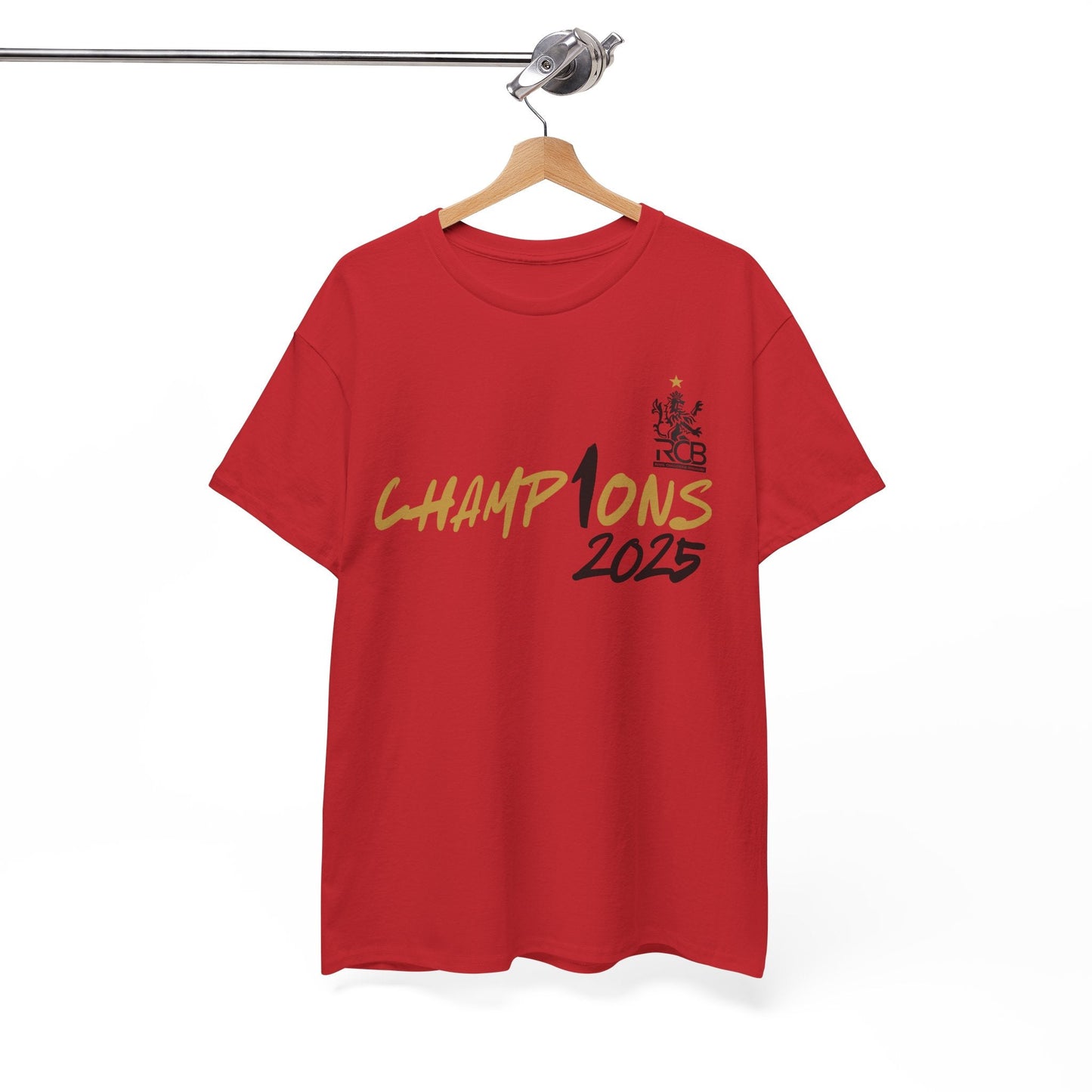 IPL RCB Champion T-Shirt, Red, Soft Cotton, Cricket Fan Jersey, Indian Premier League Houseofmagnetic