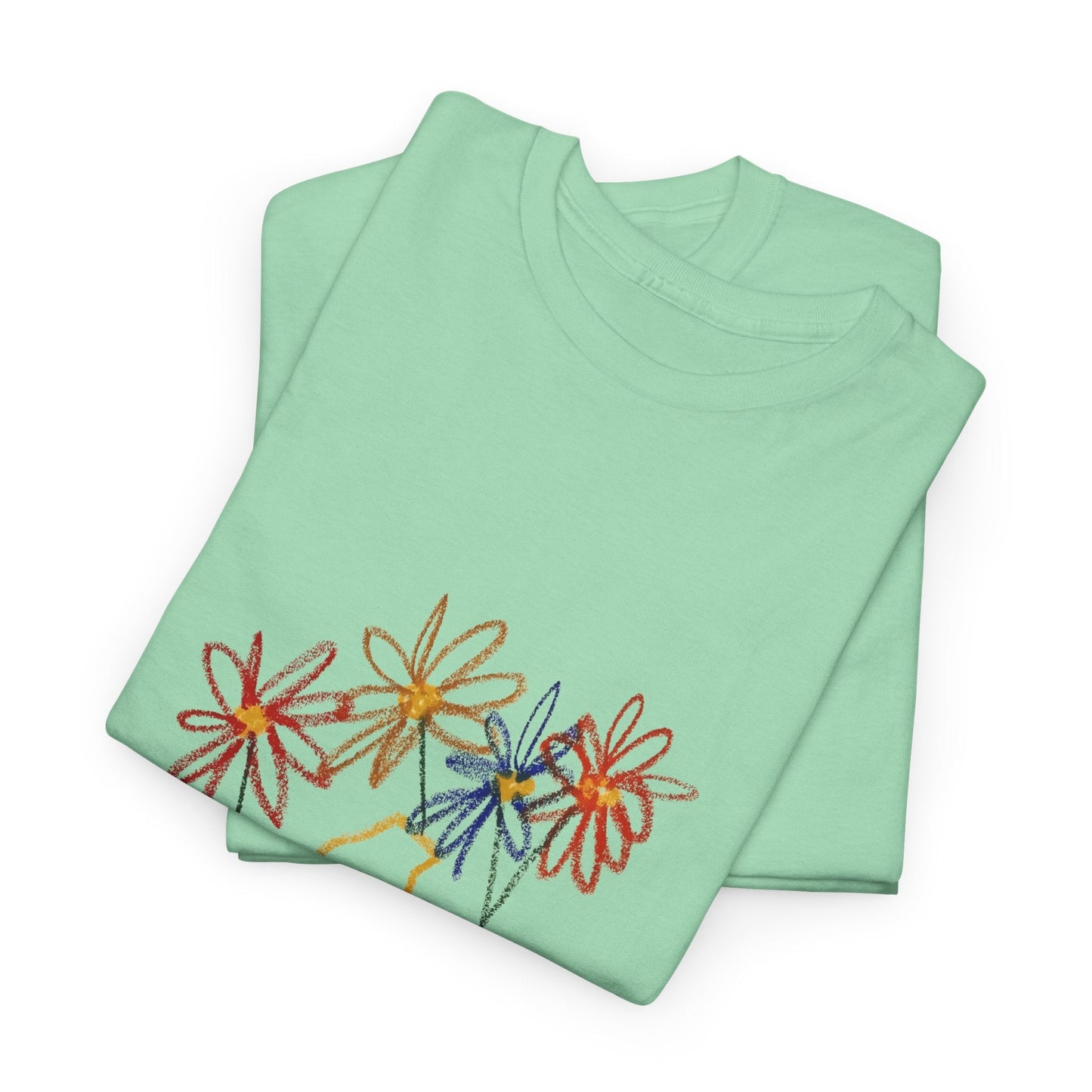 Color Bloom Bottles T-Shirt – Designed by 9-Year-Old Mithu | Kids Art Floral Tee by House of Magnetic HOUSE OF MAGNETIC