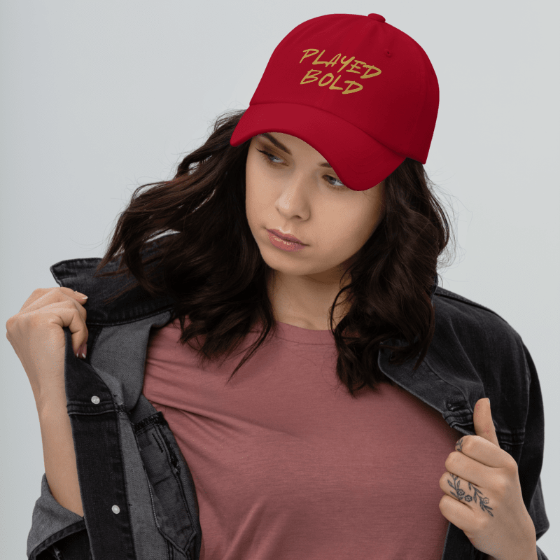 Played Bold RCB Cap – IPL 2025 Inspired | Cricket Fan Cap | Unisex Adjustable | House of Magnetic HOUSE OF MAGNETIC