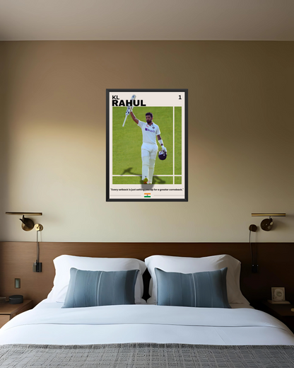 KL Rahul Test Poster Houseofmagnetic