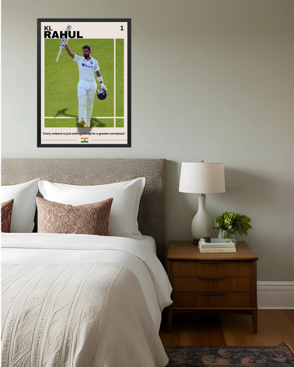 KL Rahul Test Poster Houseofmagnetic