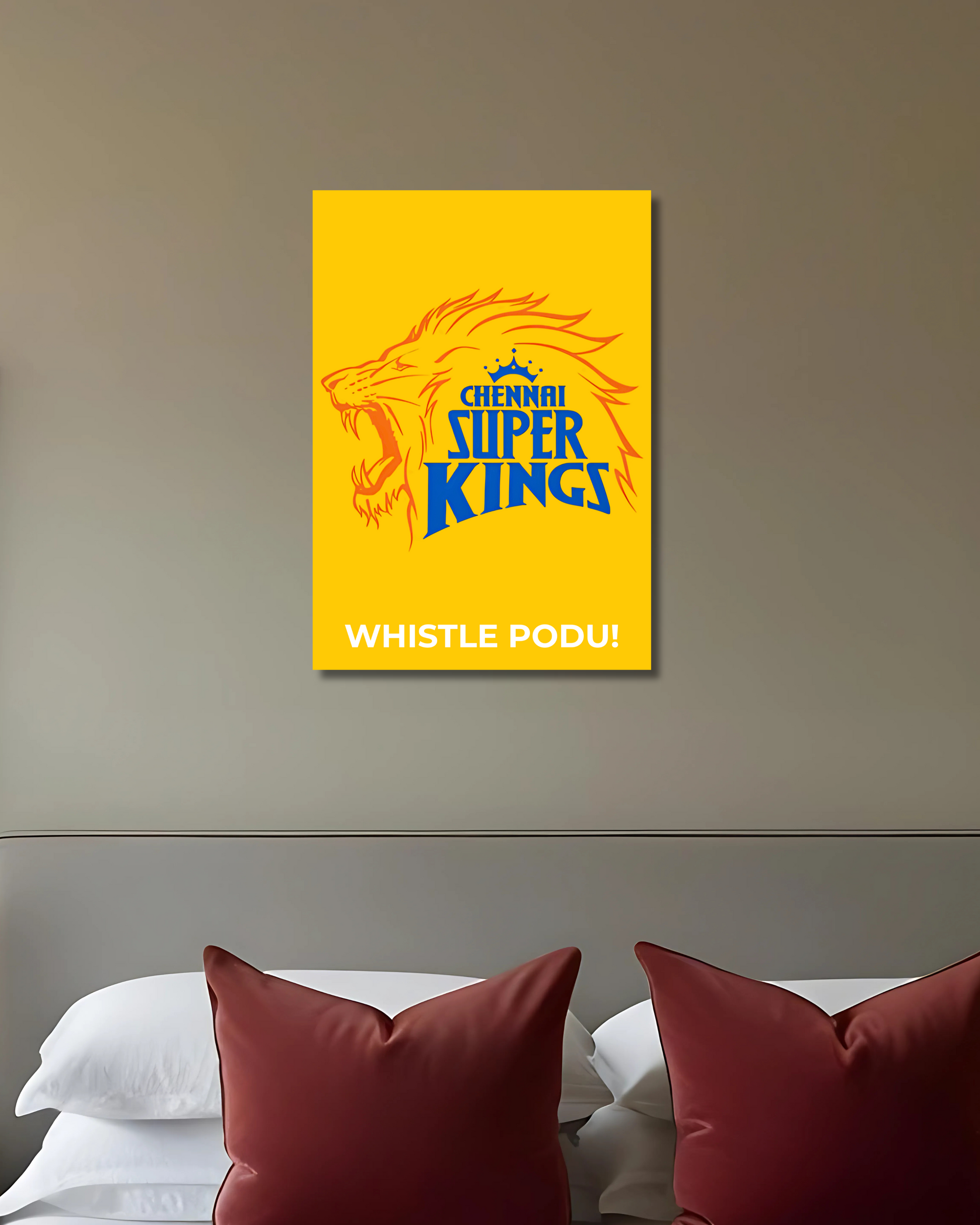 Chennai Super Kings (CSK) Poster - Whistle Podu Houseofmagnetic