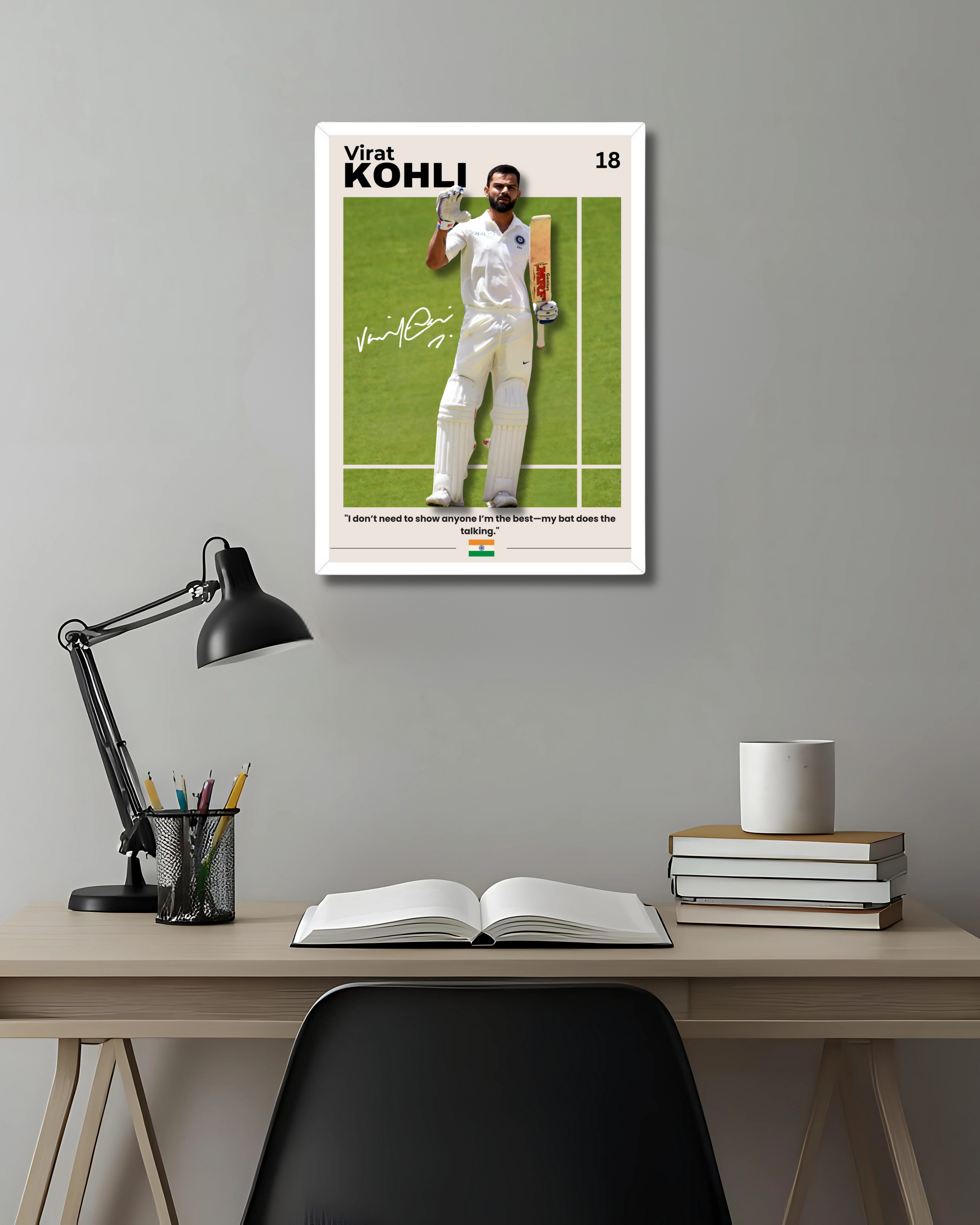 Virat Kohli Poster | "My Bat Does the Talking" Houseofmagnetic