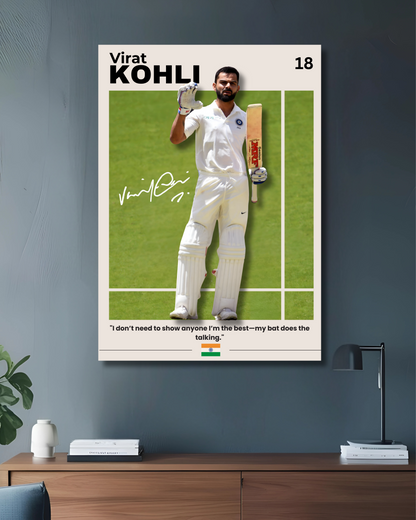 Virat Kohli Poster | "My Bat Does the Talking" Houseofmagnetic