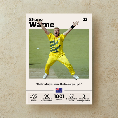 Shane Warne Poster Houseofmagnetic