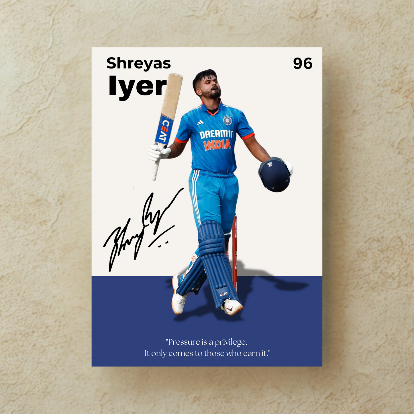 Shreyas Iyer '96' Poster Houseofmagnetic
