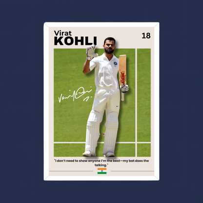 Virat Kohli Poster | "My Bat Does the Talking" Houseofmagnetic