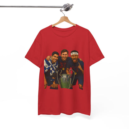 Legendary Trio Champions T-Shirt – UEFA Cup Celebration Tee | House of Magnetic HOUSE OF MAGNETIC