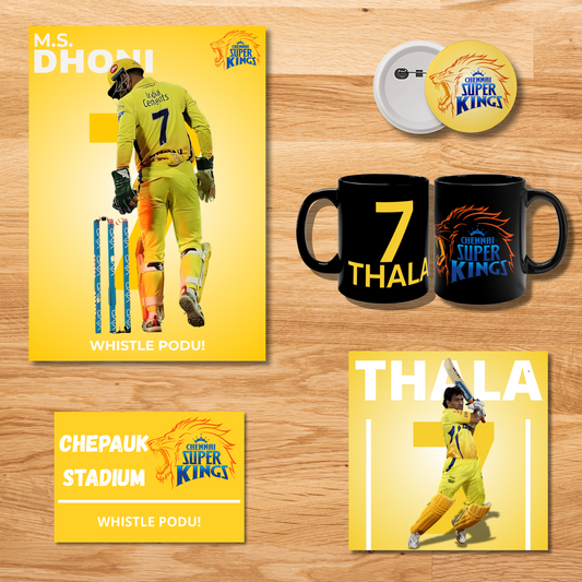 MS Dhoni Fan Combo Pack Houseofmagnetic