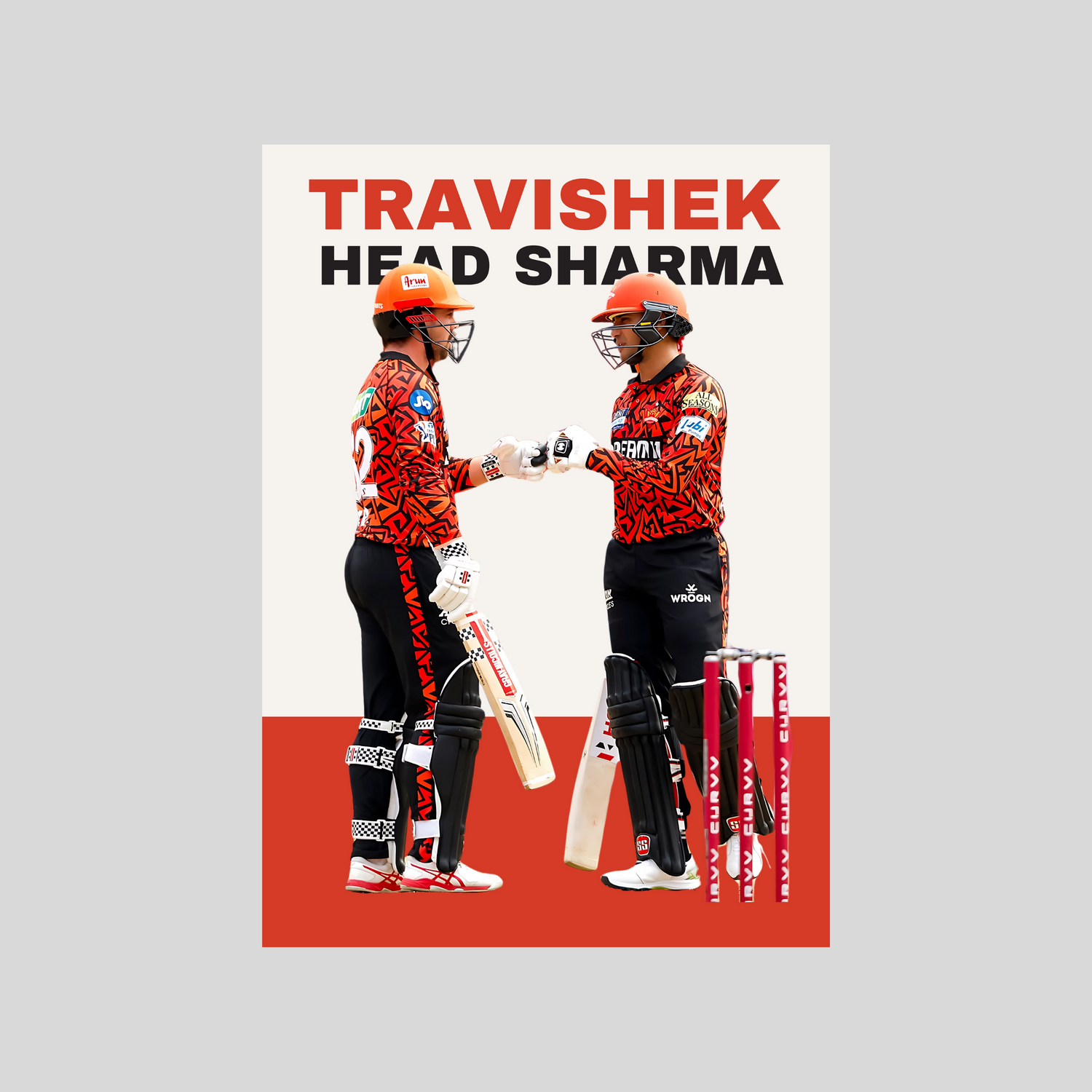 Travis Head and Abhishek Sharma Poster Houseofmagnetic