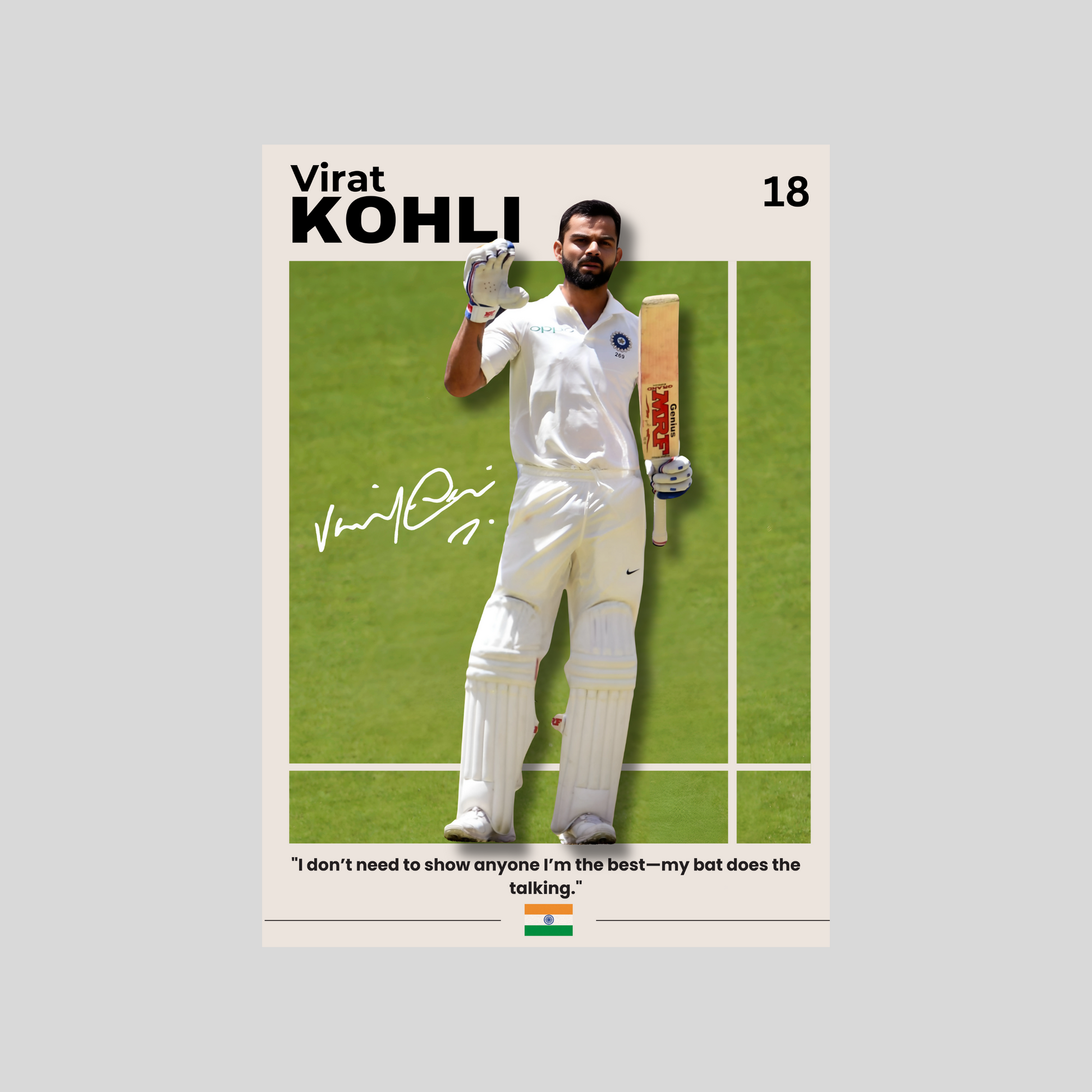 Virat Kohli Poster | "My Bat Does the Talking" Houseofmagnetic