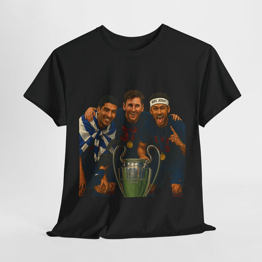 Legendary Trio Champions T-Shirt – UEFA Cup Celebration Tee | House of Magnetic HOUSE OF MAGNETIC