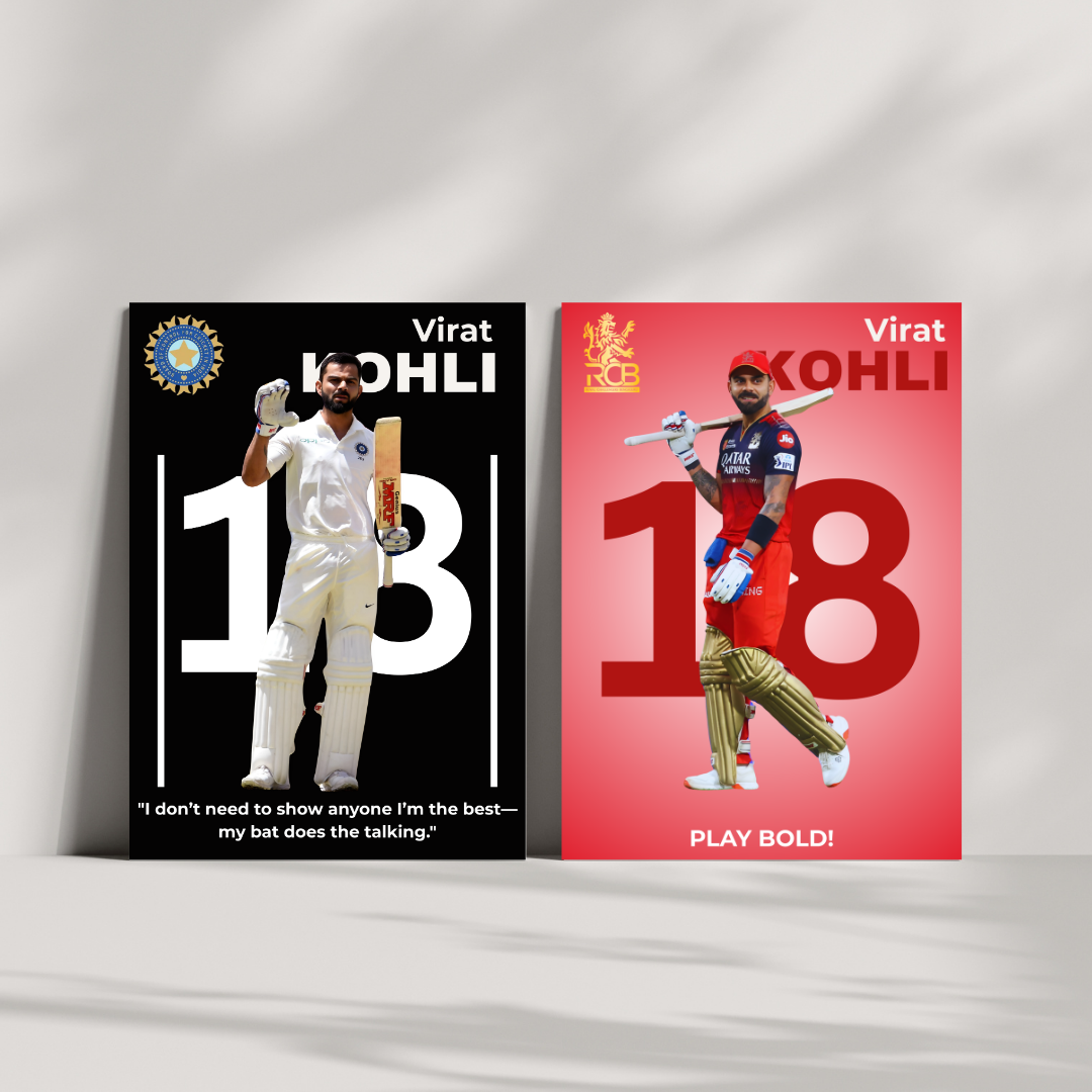 Virat Kohli Poster Combo – Set of 3 Houseofmagnetic