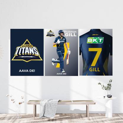Gujarat Titans Poster Combo – Set of 3 Houseofmagnetic