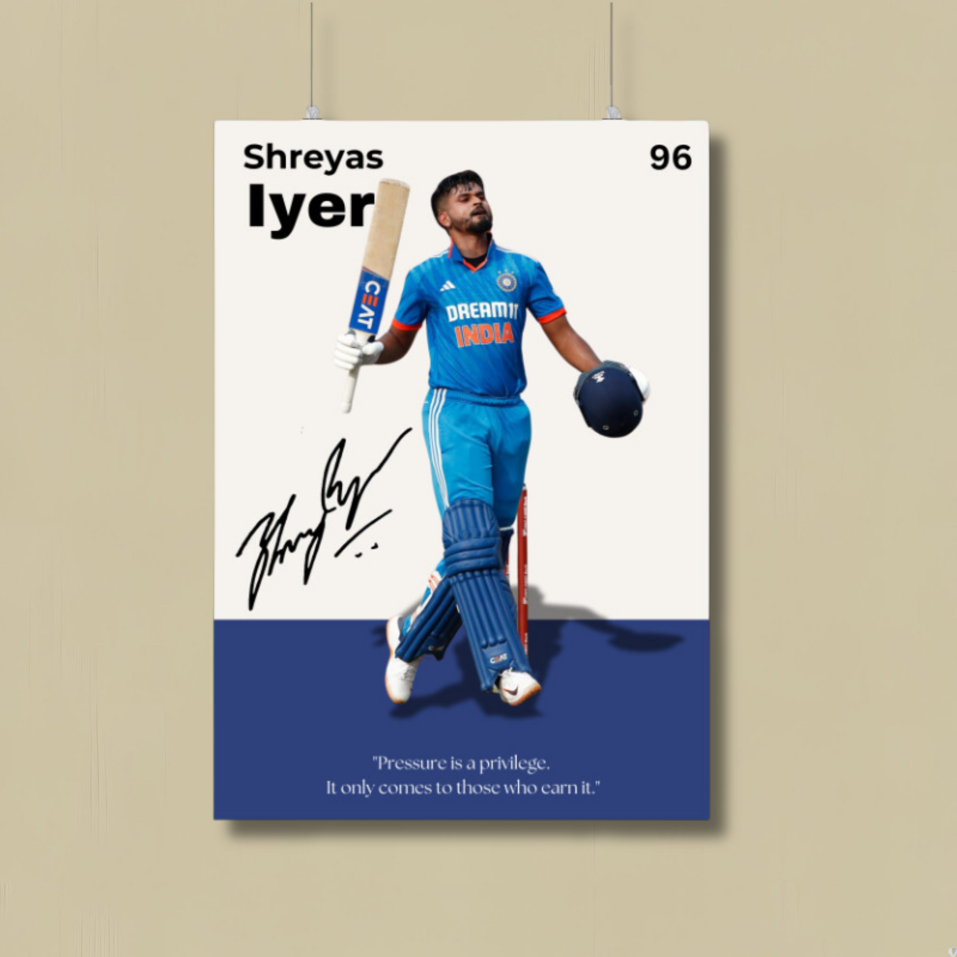 Shreyas Iyer '96' Poster Houseofmagnetic