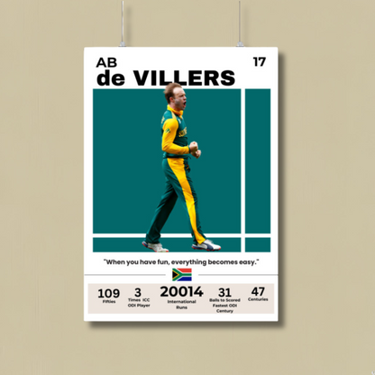 AB de Villiers Poster Houseofmagnetic