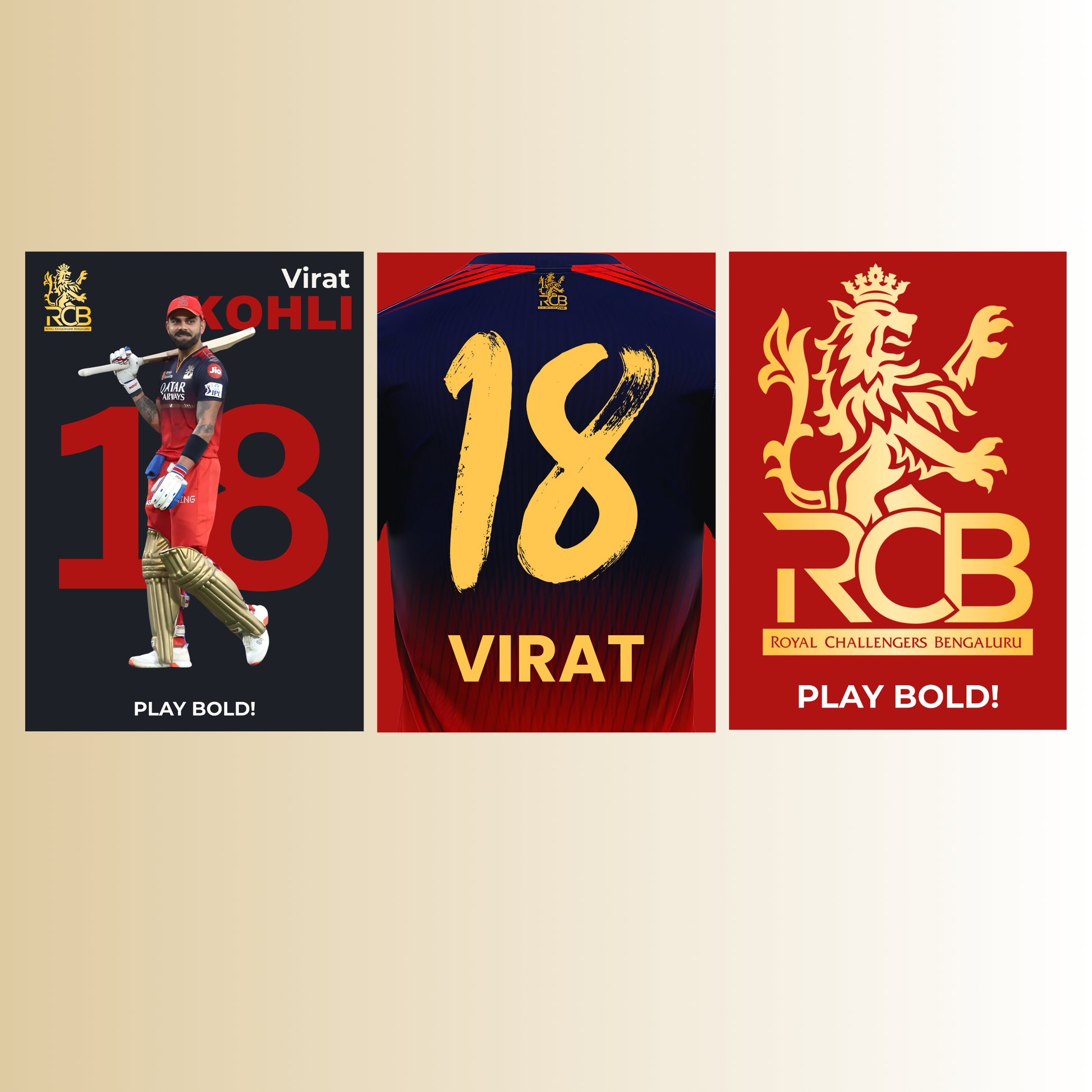 RCB Poster Combo – Set of 3 Houseofmagnetic