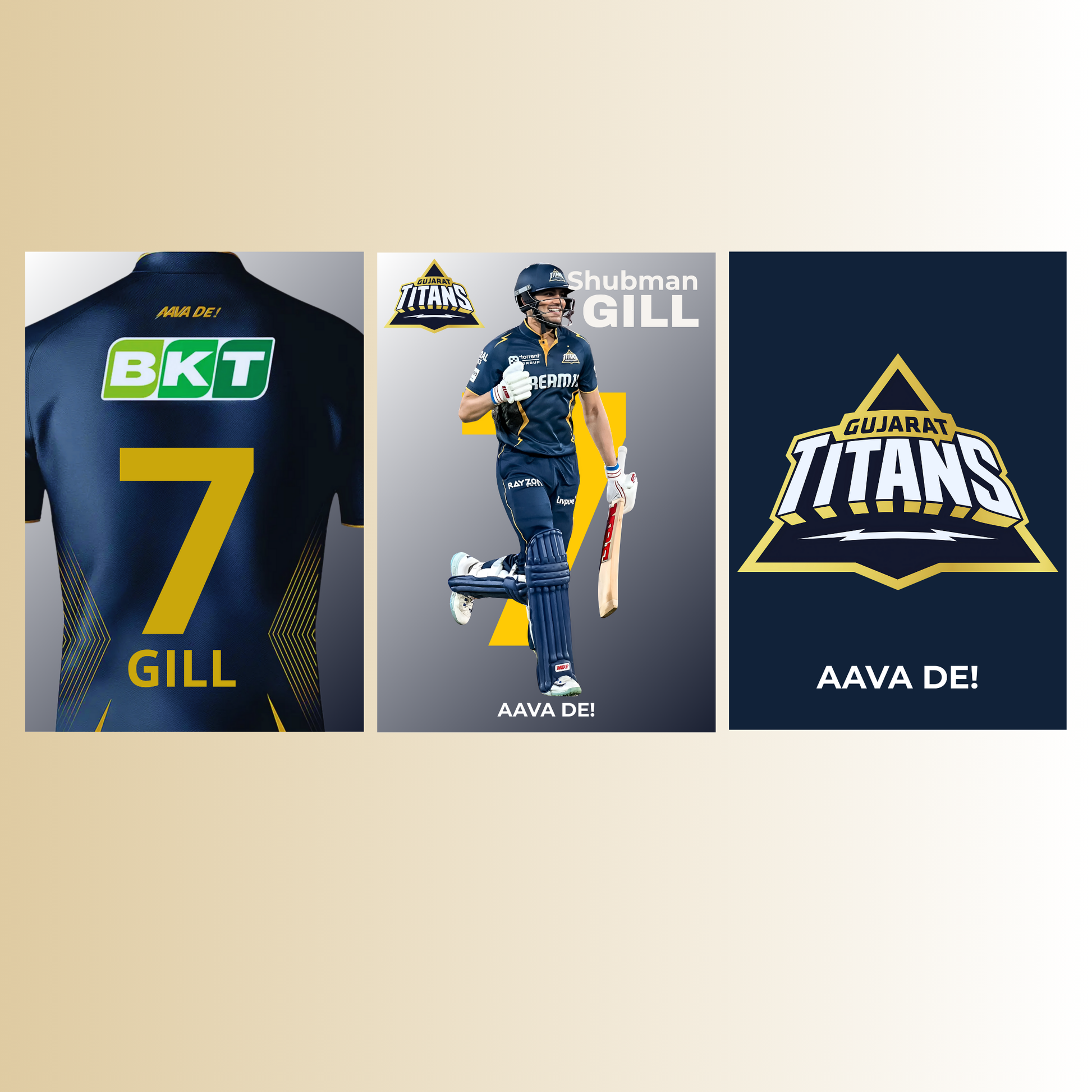 Gujarat Titans Poster Combo – Set of 3 Houseofmagnetic