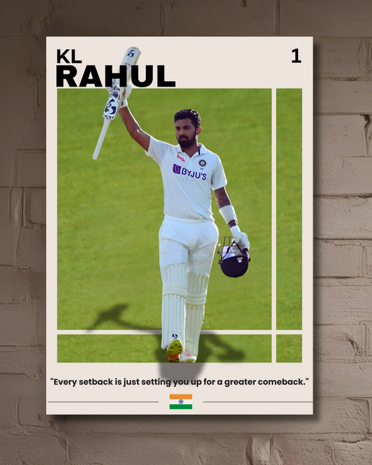 KL Rahul Test Poster Houseofmagnetic