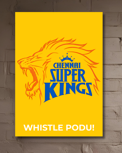 Chennai Super Kings (CSK) Poster - Whistle Podu Houseofmagnetic