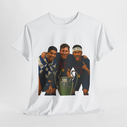 Legendary Trio Champions T-Shirt – UEFA Cup Celebration Tee | House of Magnetic HOUSE OF MAGNETIC