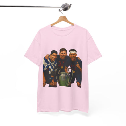 Legendary Trio Champions T-Shirt – UEFA Cup Celebration Tee | House of Magnetic HOUSE OF MAGNETIC