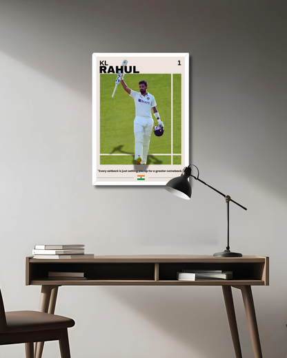 KL Rahul Test Poster Houseofmagnetic