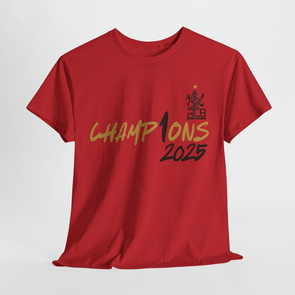 IPL RCB Champion T-Shirt, Red, Soft Cotton, Cricket Fan Jersey, Indian Premier League Houseofmagnetic