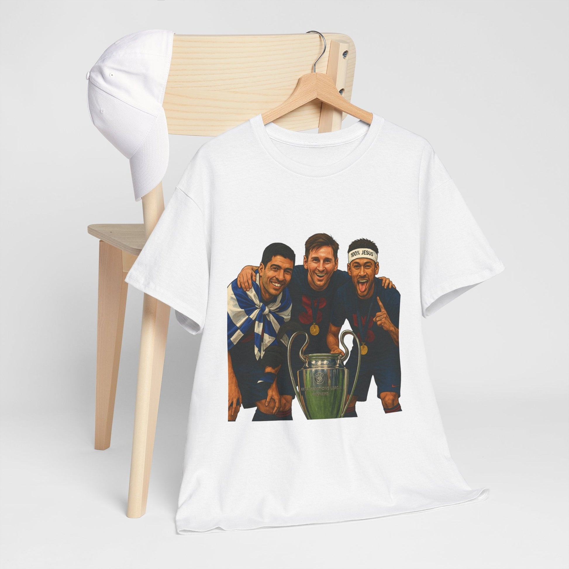 Legendary Trio Champions T-Shirt – UEFA Cup Celebration Tee | House of Magnetic HOUSE OF MAGNETIC