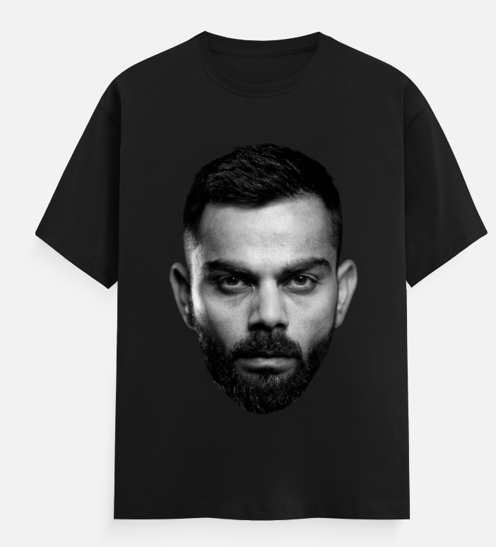 Virat Kohli Fan T-Shirt – Bold Face Graphic Design Cotton Tee HOUSE OF MAGNETIC
