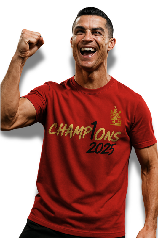 IPL RCB Champion T-Shirt, Red, Soft Cotton, Cricket Fan Jersey, Indian Premier League Houseofmagnetic